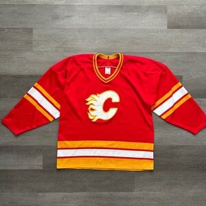 Vintage Calgary Flames NHL Hockey Jersey 80s 90s Maska CCM - Adult L - Canada
